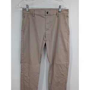 Birddogs Men's Golf Chino Pants 30X32 Khaki Stretch Flat Front Zip Pockets